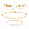 Parure de bracelets Cœur Maman et moi – Or rempli 14 carats