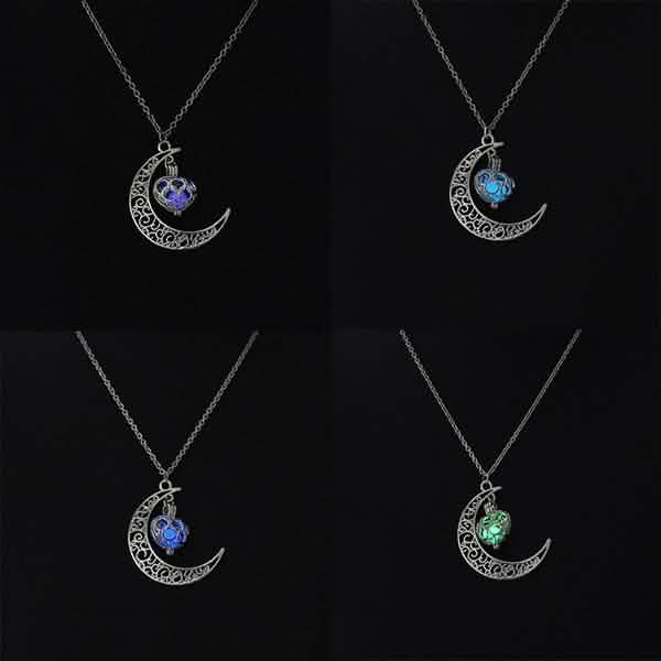 Collier lune lumineuse