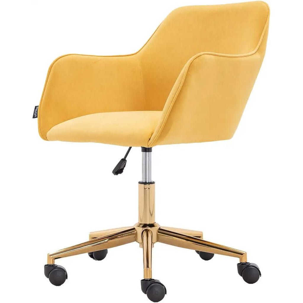 Chaise de bureau Morden en velours froissé