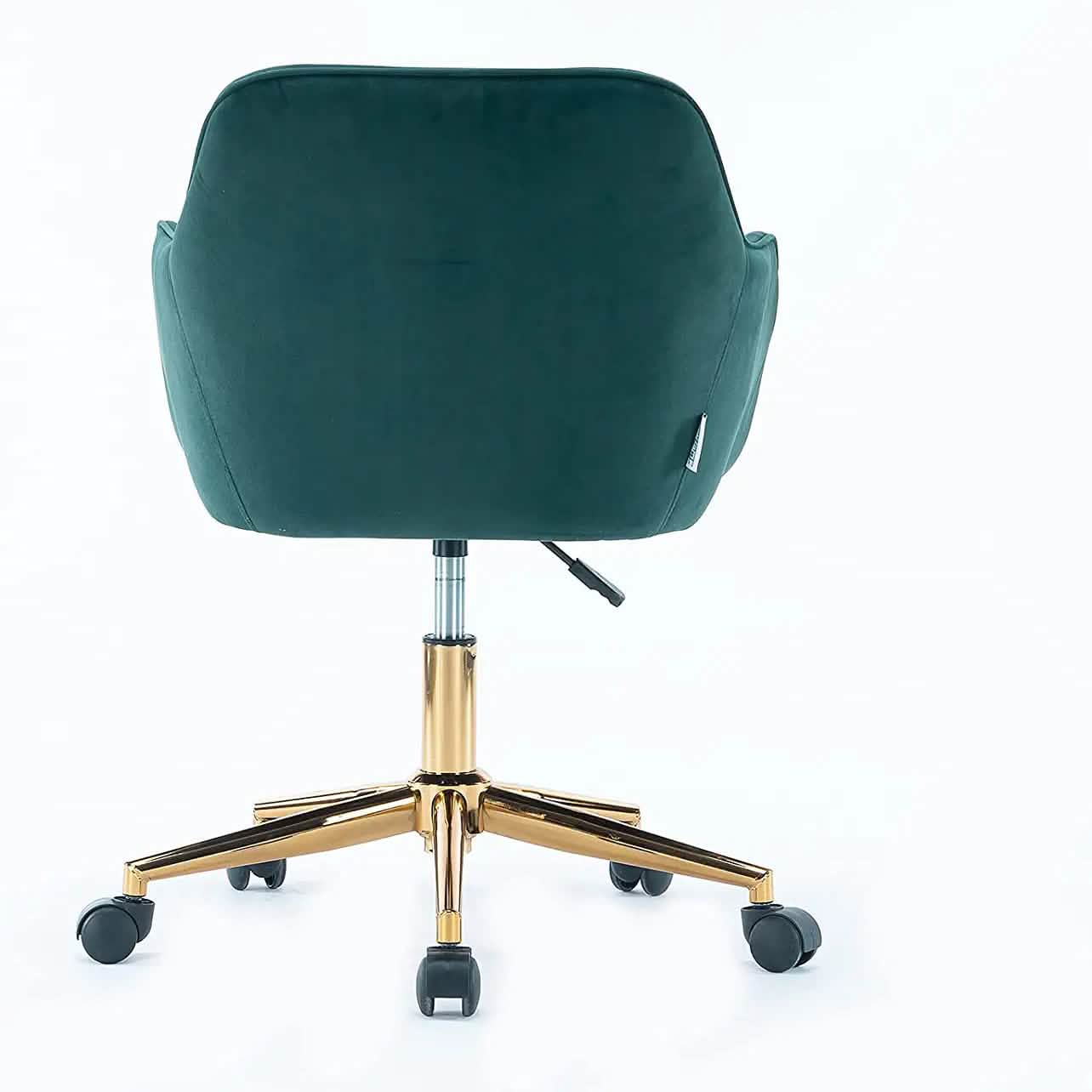 Chaise de bureau Morden en velours froissé