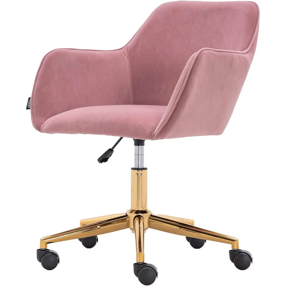 Chaise de bureau Morden en velours froissé