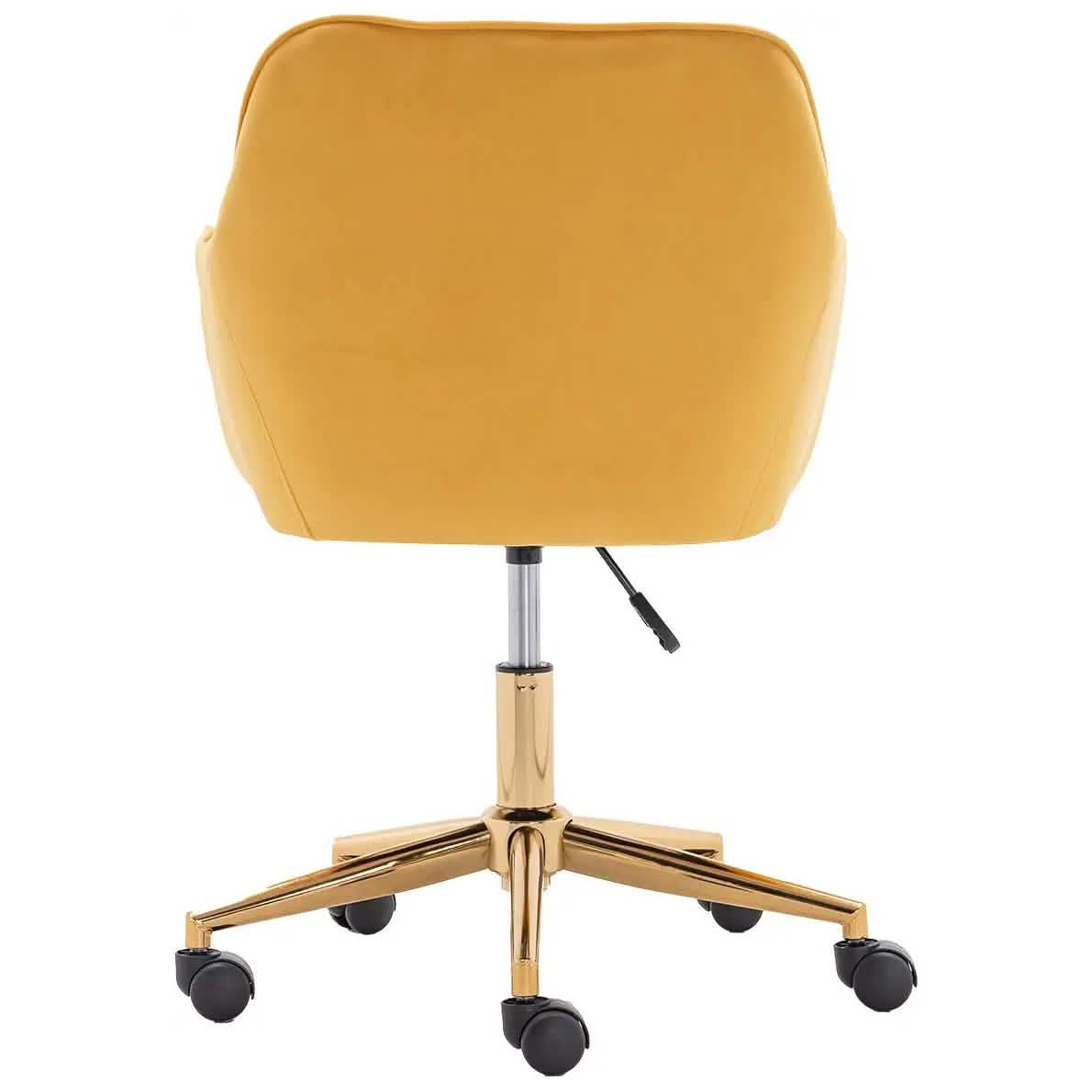 Chaise de bureau Morden en velours froissé