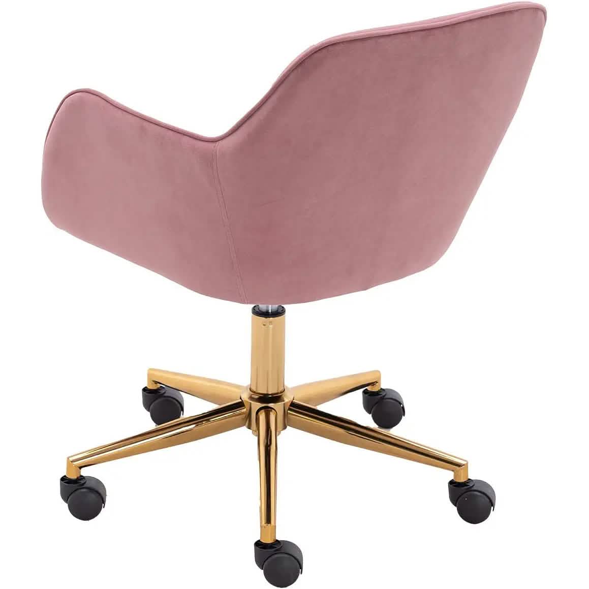 Chaise de bureau Morden en velours froissé