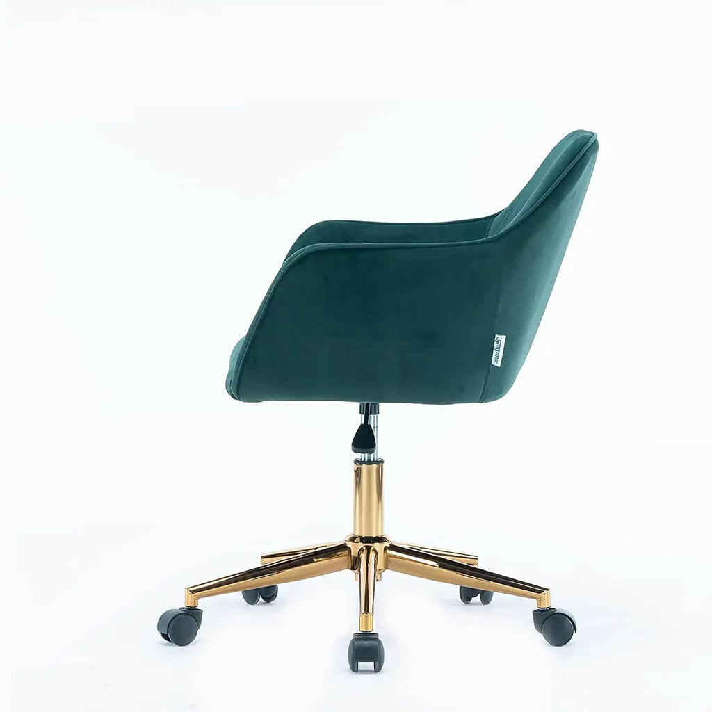 Chaise de bureau Morden en velours froissé