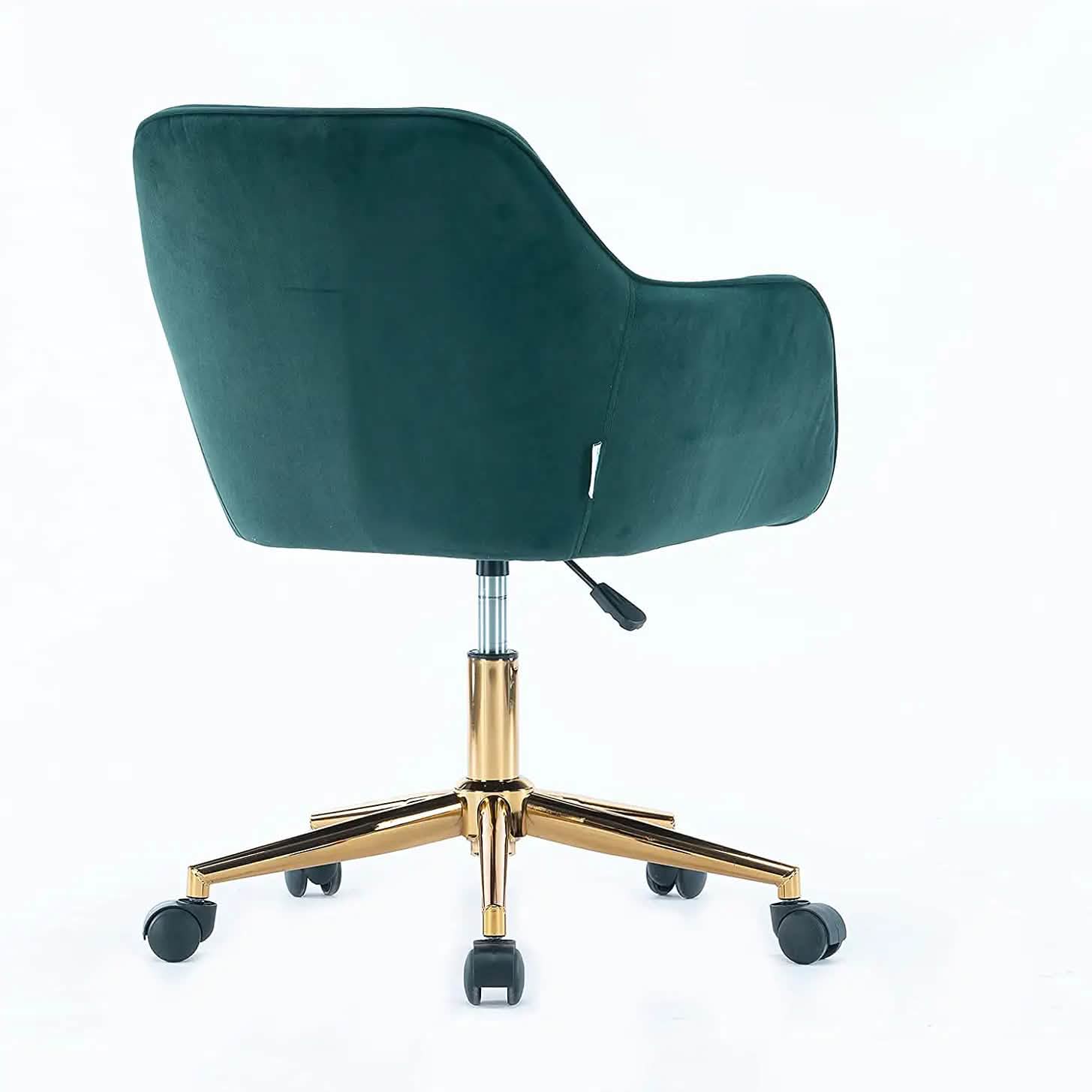 Chaise de bureau Morden en velours froissé