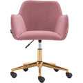Chaise de bureau Morden en velours froissé