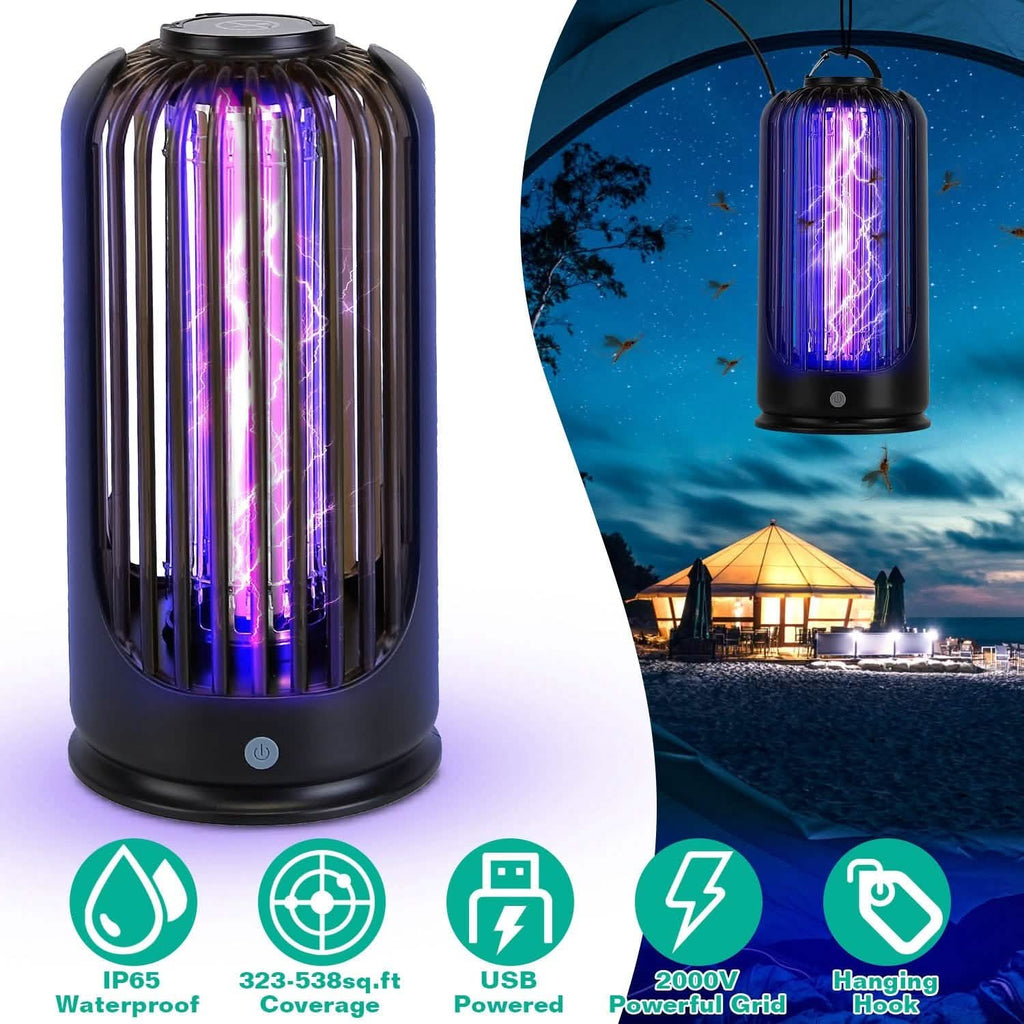 Lampe Anti-Moustiques 2000V Contrôle des Nuisibles Haute Puissance