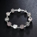 Bracelet jonc avec pendentif cœur gravé « LOVE » pour la fête des mères