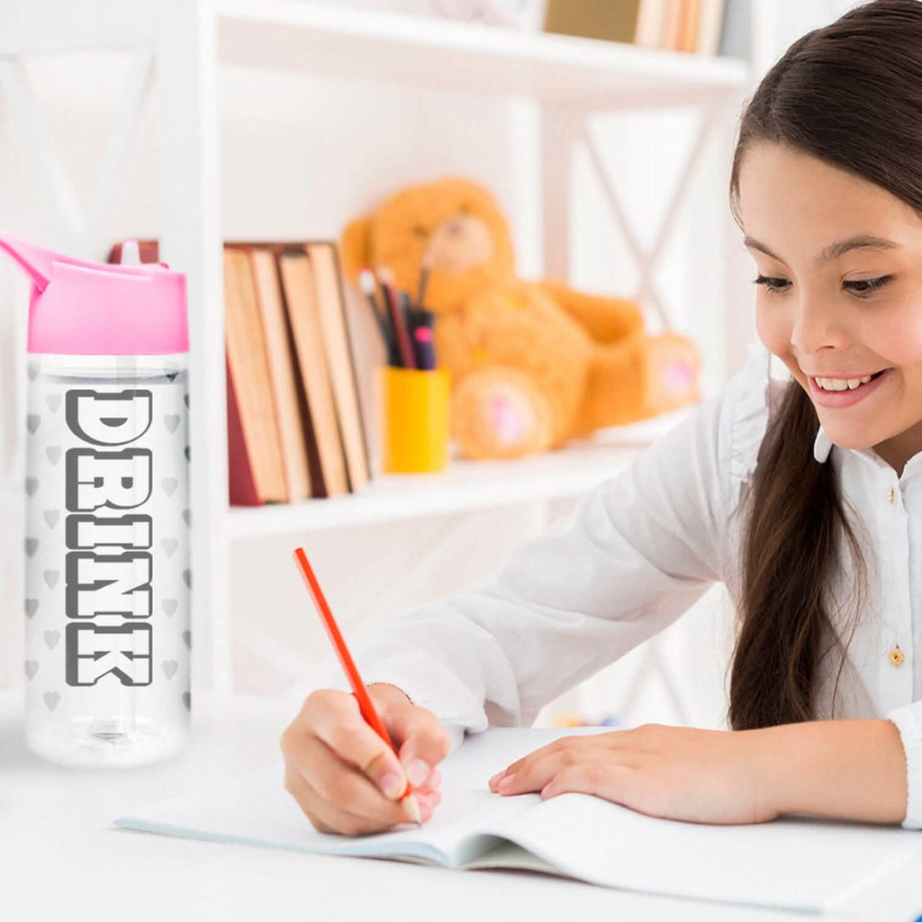 Bouteilles d'eau anti-fuite de 950 ml avec paille amovible et messages de motivation