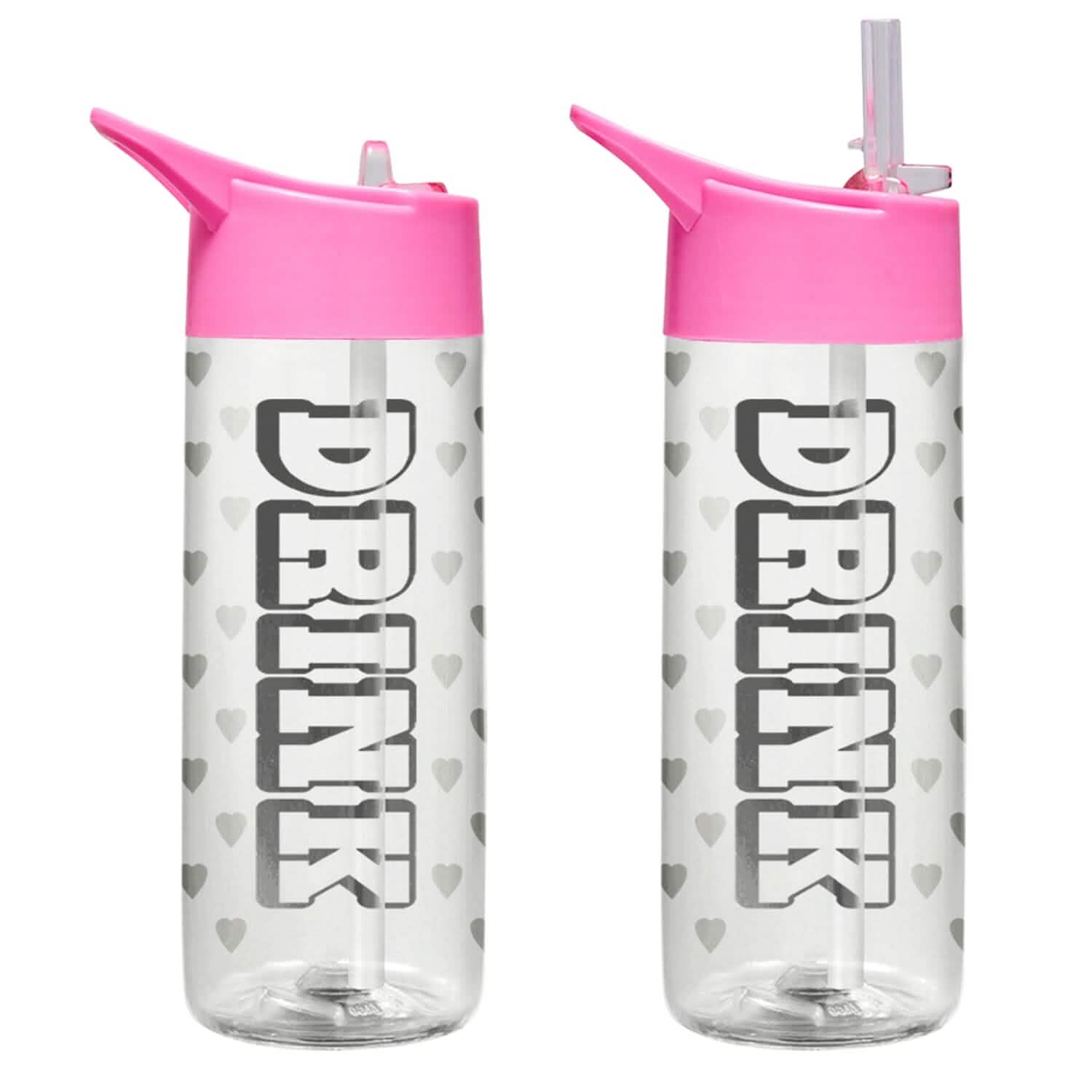 Bouteilles d'eau anti-fuite de 950 ml avec paille amovible et messages de motivation