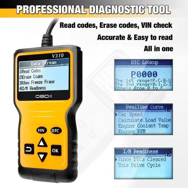 Lecteur de codes d'erreur universel de moteur de voiture MOTOPOWER MP69033 OBD2