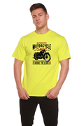 T-shirt graphique classique à manches courtes en bambou viscose/coton biologique pour homme - Moto