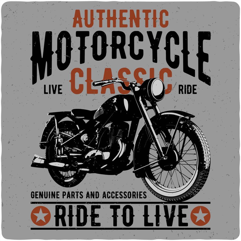 T-shirt graphique classique à manches courtes en bambou viscose/coton biologique pour homme - Moto
