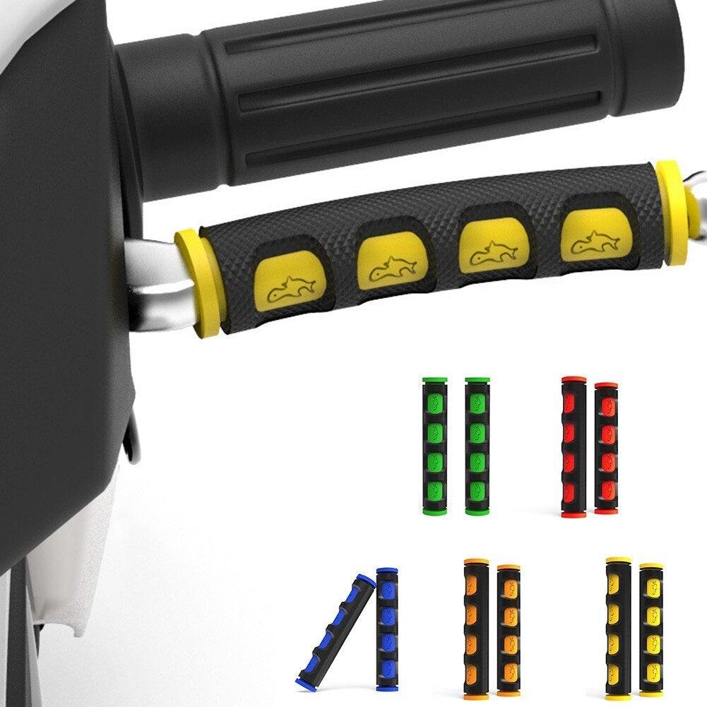 Protection de poignée de moto, Housse de levier de frein et d'embrayage de moto, Poignée de klaxon, Guidon électrique, Poignée de frein en caoutchouc antidérapante pour vélo avec embout, Absorption des chocs, Confortable, Accessoires de vélo