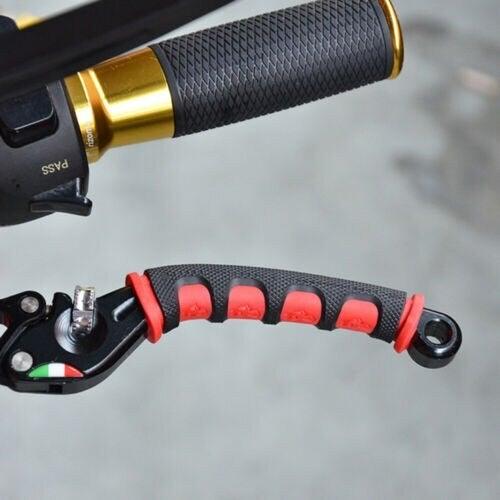 Protection de poignée de moto, Housse de levier de frein et d'embrayage de moto, Poignée de klaxon, Guidon électrique, Poignée de frein en caoutchouc antidérapante pour vélo avec embout, Absorption des chocs, Confortable, Accessoires de vélo