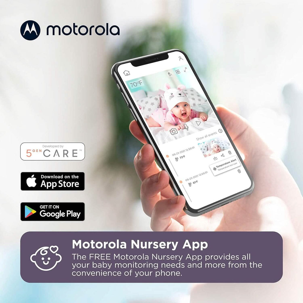 Moniteur bébé vidéo Motorola PIP1500 Connect - Moniteur bébé vidéo Wi-Fi 5" avec caméra (reconditionné)