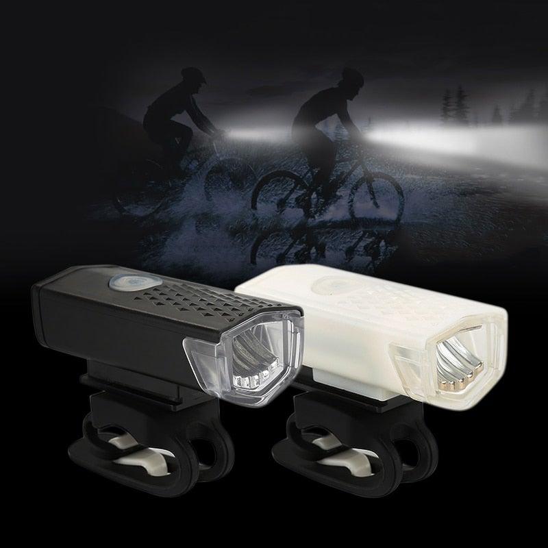 Lumière de vélo rechargeable USB, 300 lumens, 3 modes, lampe frontale et arrière, super lumineuse, pour le cyclisme de nuit