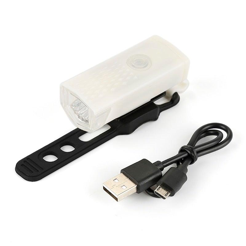 Lumière de vélo rechargeable USB, 300 lumens, 3 modes, lampe frontale et arrière, super lumineuse, pour le cyclisme de nuit