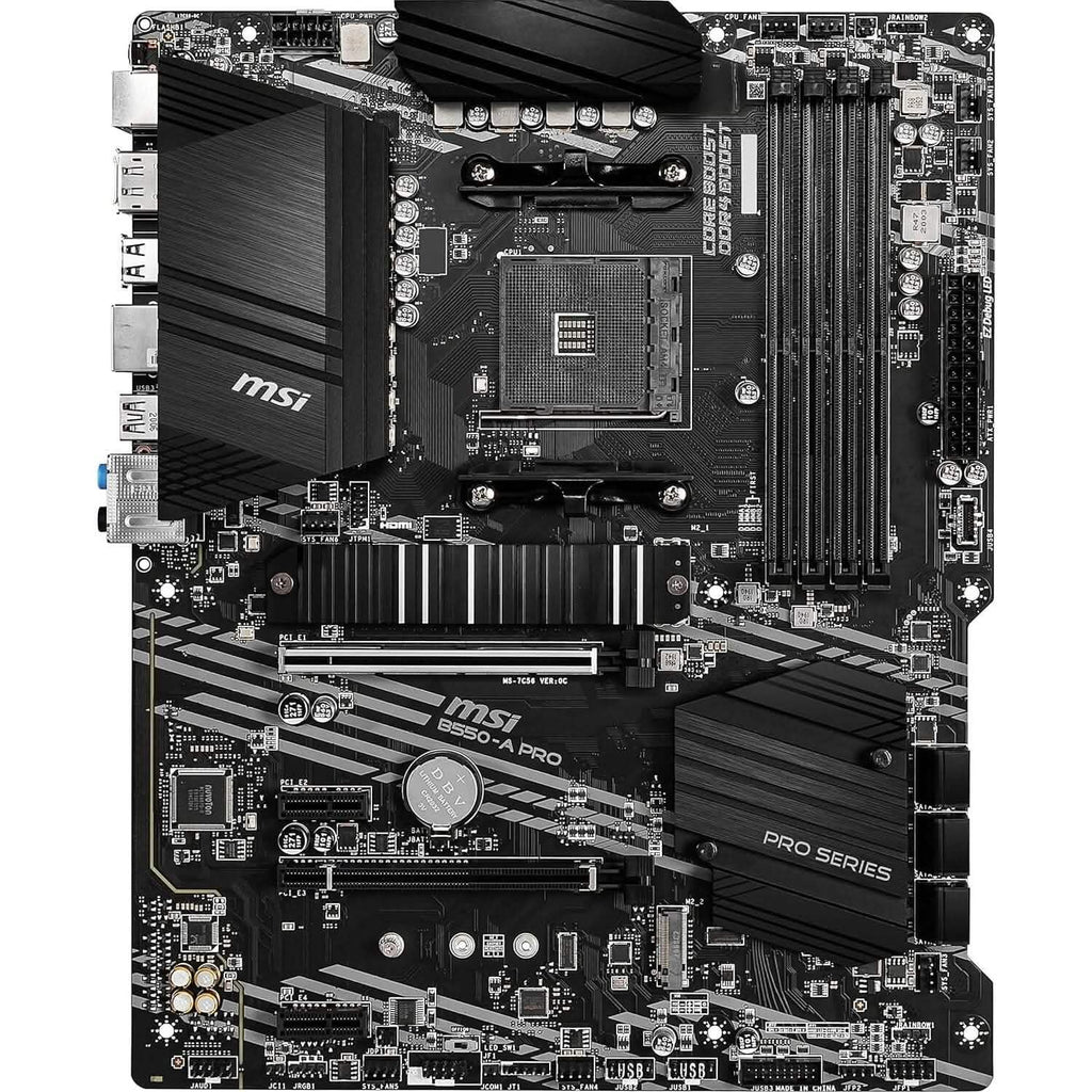 Carte mère MSI B550-A PRO ProSeries (AMD AM4, DDR4, PCIe 4.0, SATA 6Gb/s, M.2, USB 3.2 Gen 2, HDMI/DP, ATX) (Reconditionné)