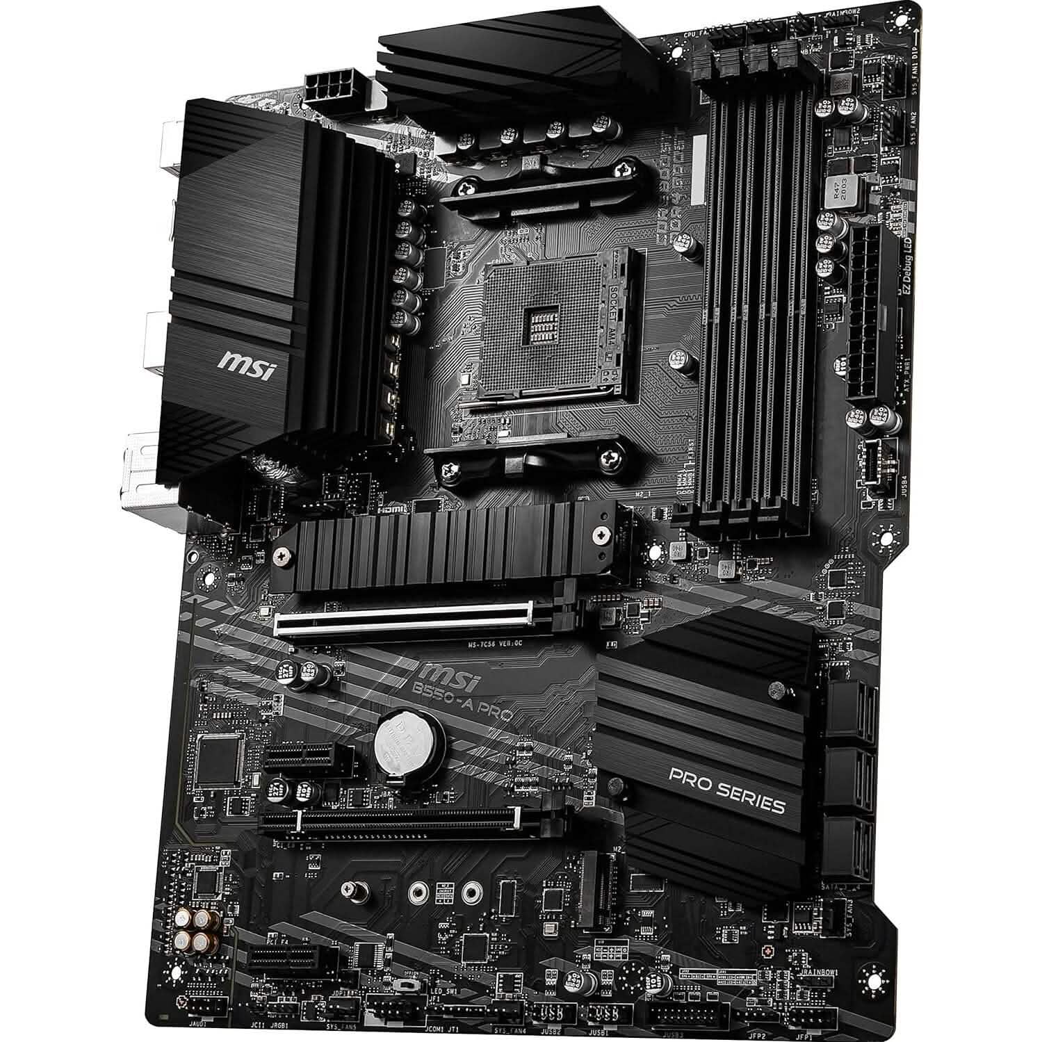 Carte mère MSI B550-A PRO ProSeries (AMD AM4, DDR4, PCIe 4.0, SATA 6Gb/s, M.2, USB 3.2 Gen 2, HDMI/DP, ATX) (Reconditionné)