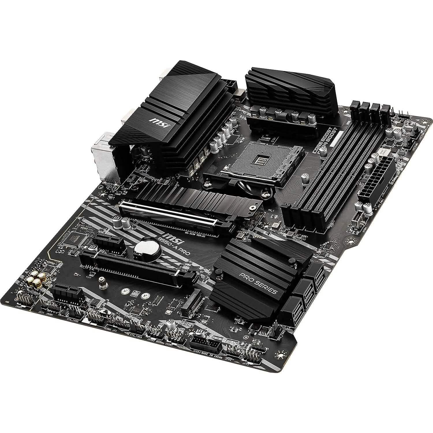 Carte mère MSI B550-A PRO ProSeries (AMD AM4, DDR4, PCIe 4.0, SATA 6Gb/s, M.2, USB 3.2 Gen 2, HDMI/DP, ATX) (Reconditionné)