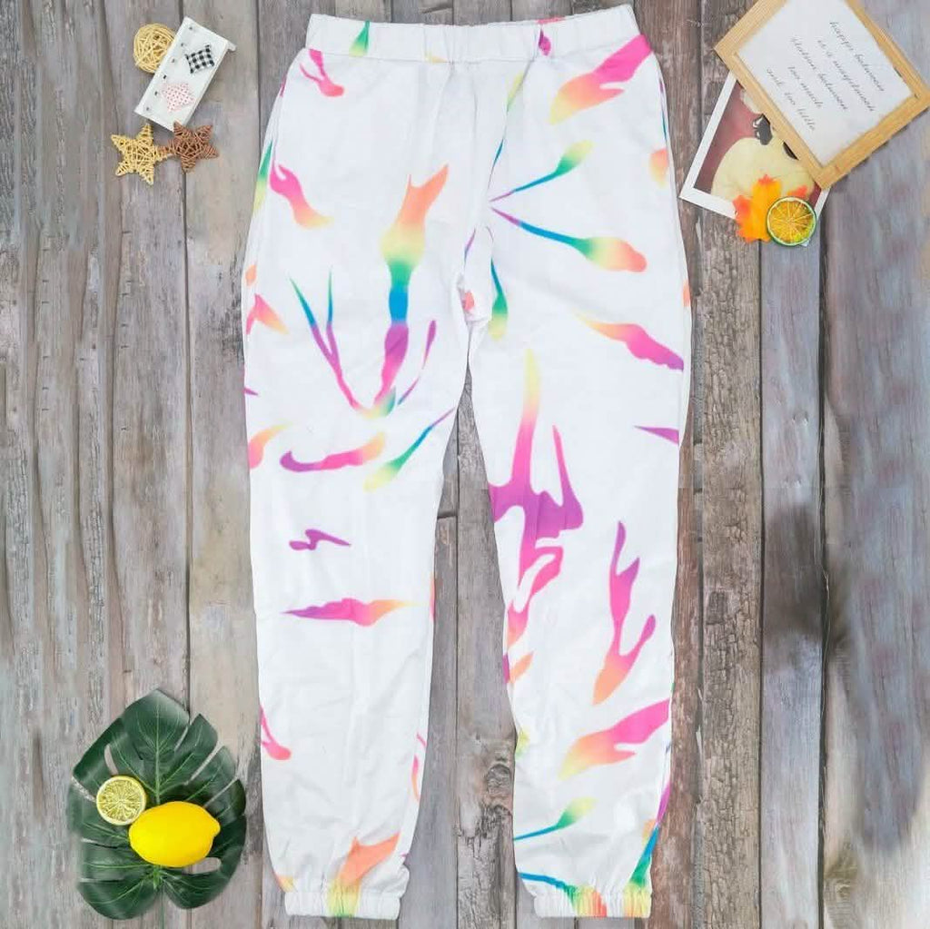 Pantalon de jogging tie-dye multicolore