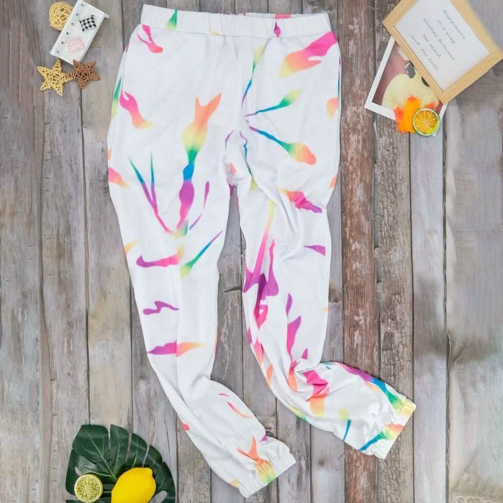 Pantalon de jogging tie-dye multicolore