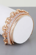 Bracelet multi-chaînes en cristal