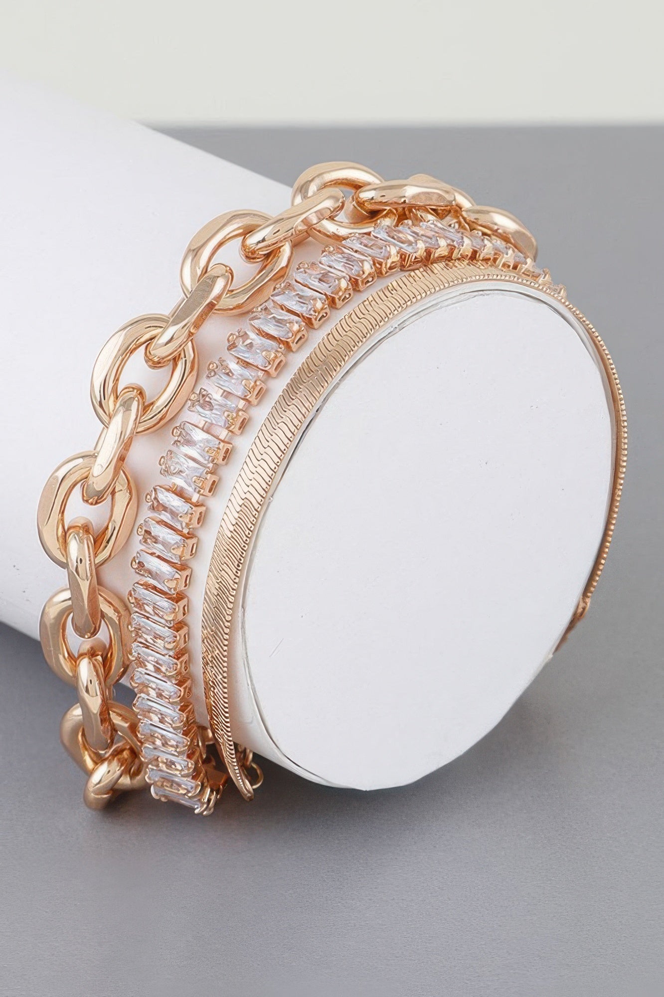 Bracelet multi-chaînes en cristal