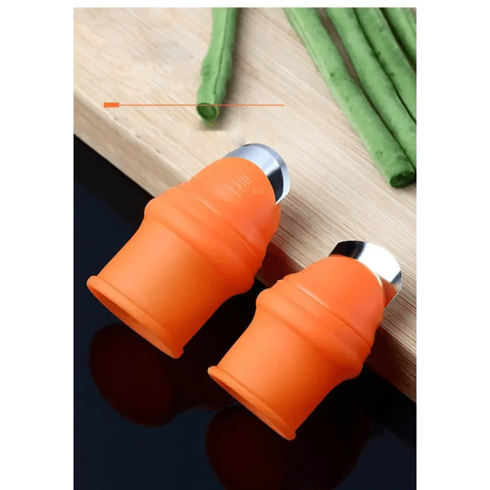 Protection de doigt multifonctionnelle en silicone, 1 ensemble, avec lame pour fruits et légumes, couteau de pouce, protège-doigts, accessoires de cuisine.