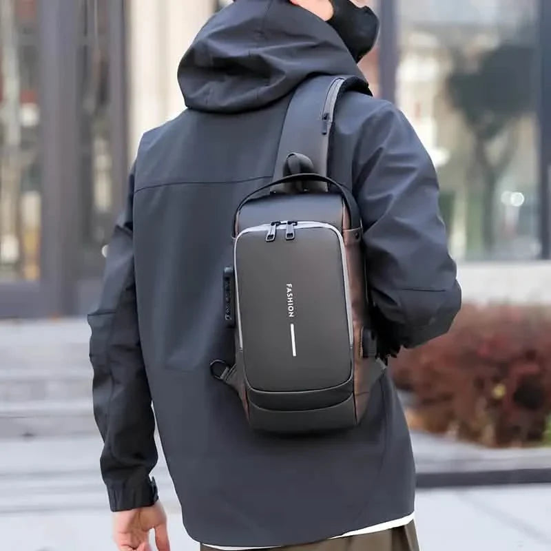 Sac à bandoulière tendance multifonctionnel avec verrouillage par mot de passe