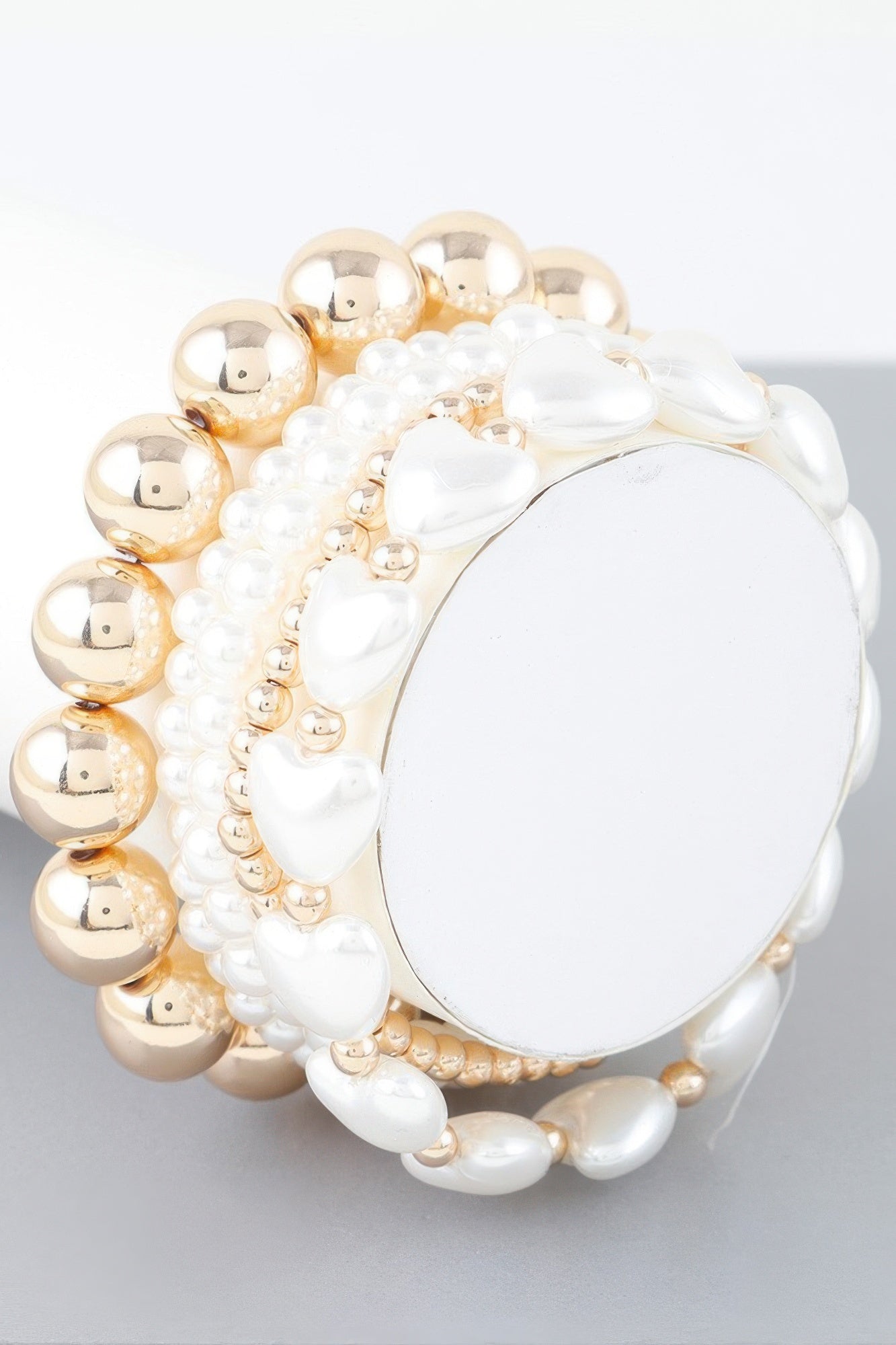 Bracelet à perles multi-cœurs