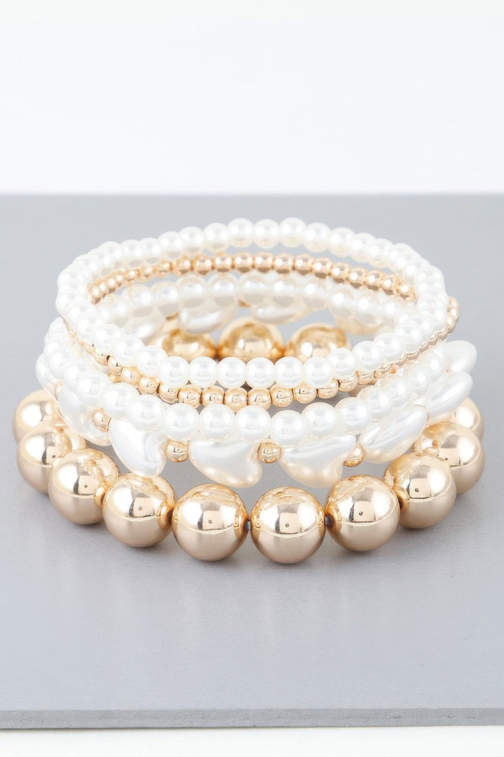 Bracelet à perles multi-cœurs
