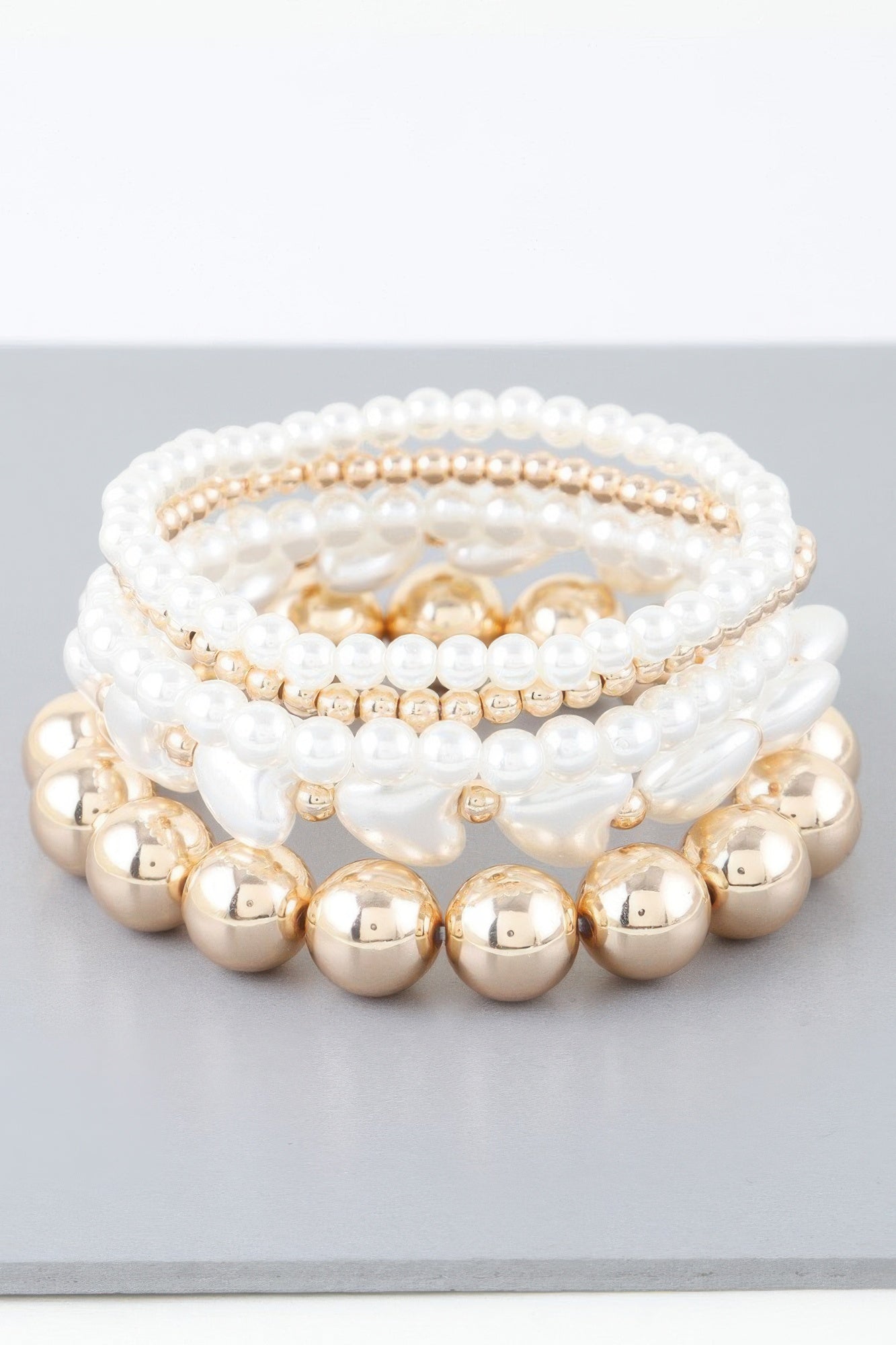 Bracelet à perles multi-cœurs