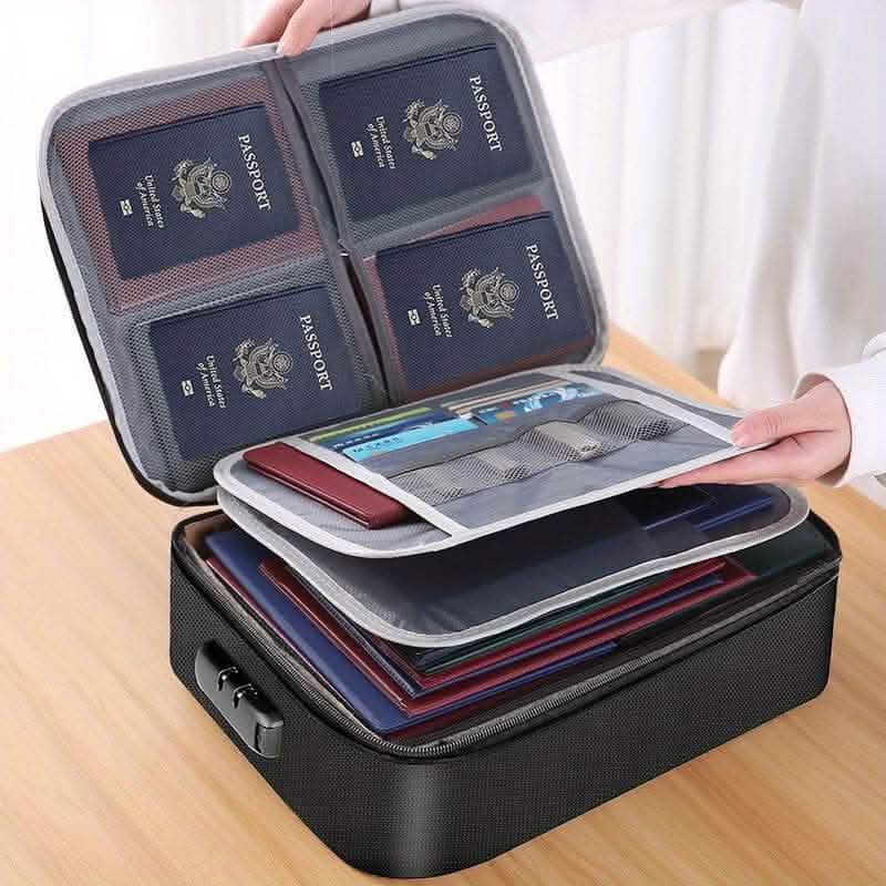 Sac de rangement multi-couches pour documents, billets, certificats et organisateur de fichiers