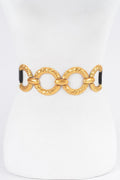 Ceinture élastique grande taille à boucles multi-métal