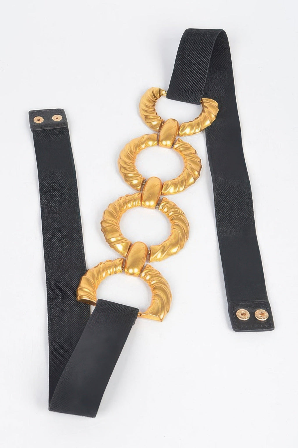 Ceinture élastique grande taille à boucles multi-métal