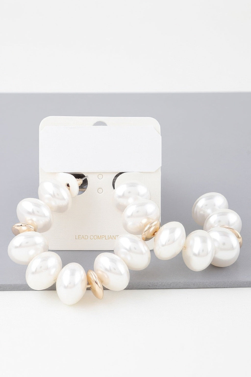 Boucles d'oreilles créoles multi-ovales avec perles