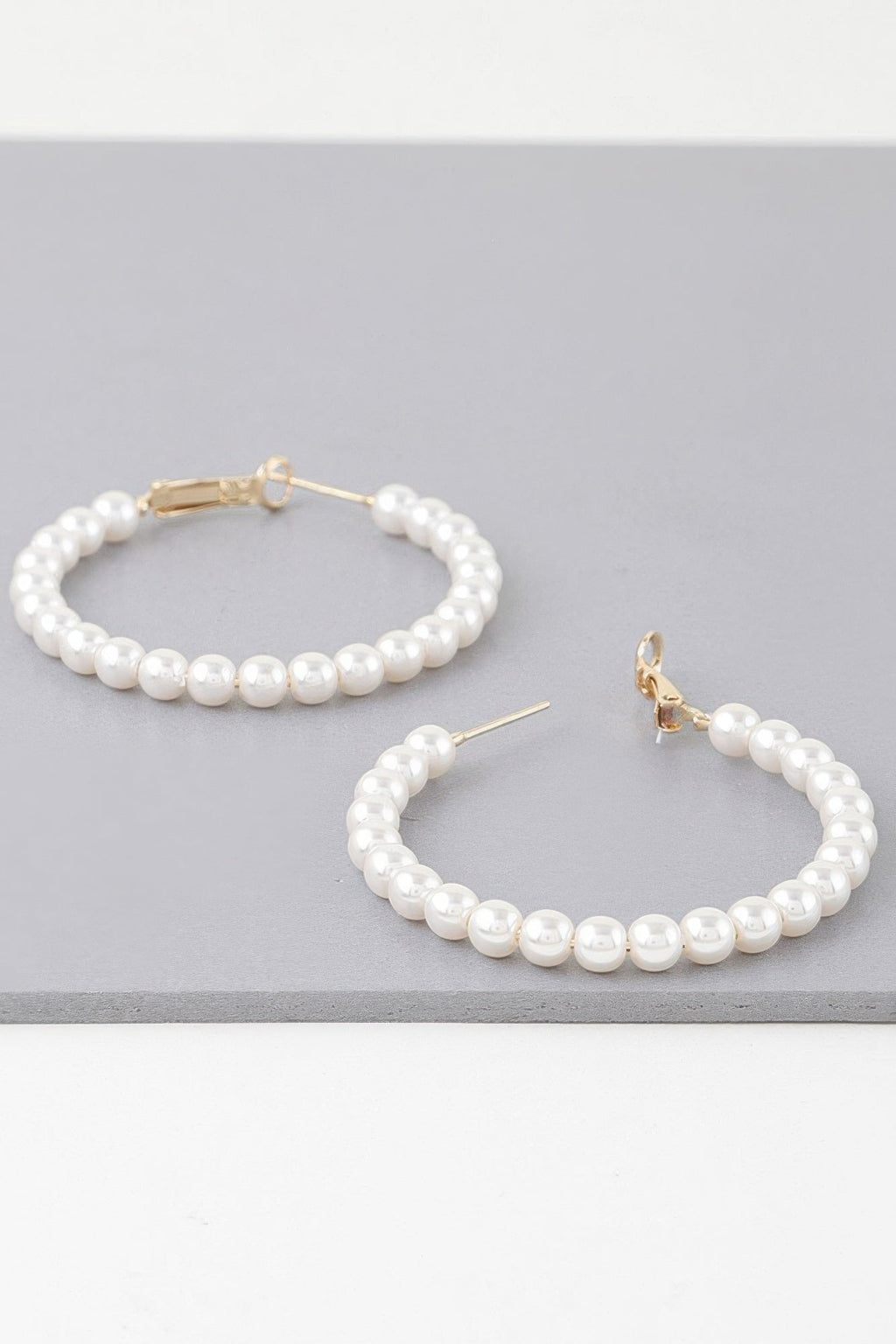 Boucles d'oreilles créoles multi-perles
