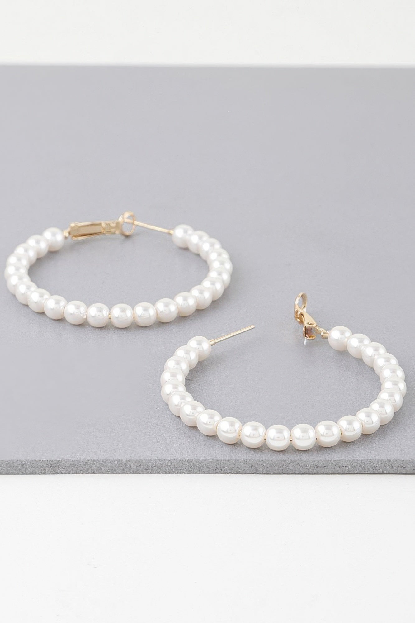 Boucles d'oreilles créoles multi-perles