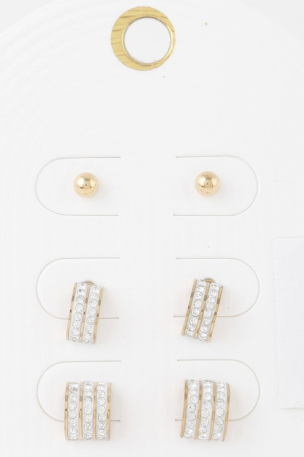 Ensemble de boucles d'oreilles multi-strass