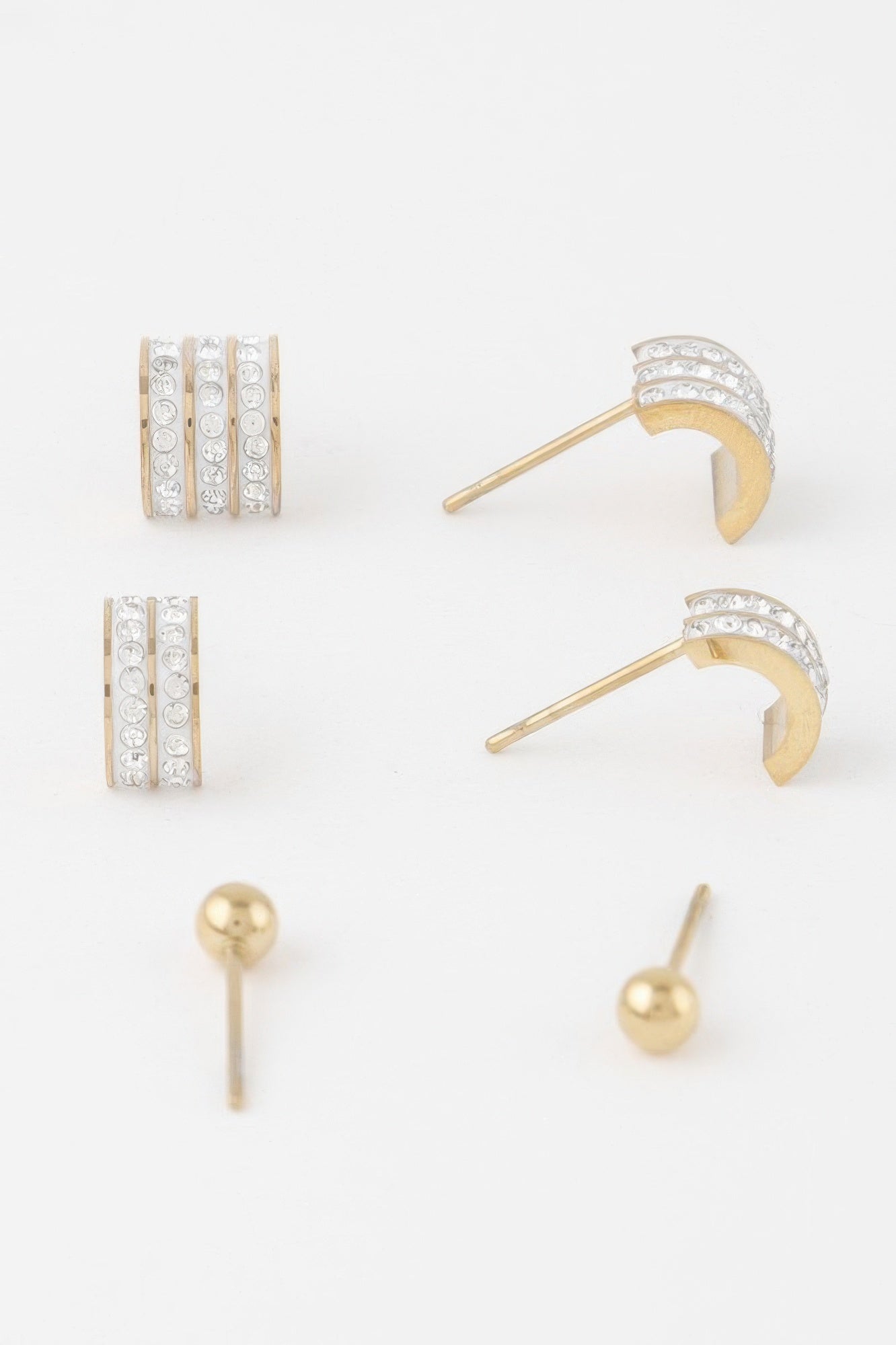 Ensemble de boucles d'oreilles multi-strass