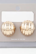 Boucles d'oreilles Dôme Multi-nervurées