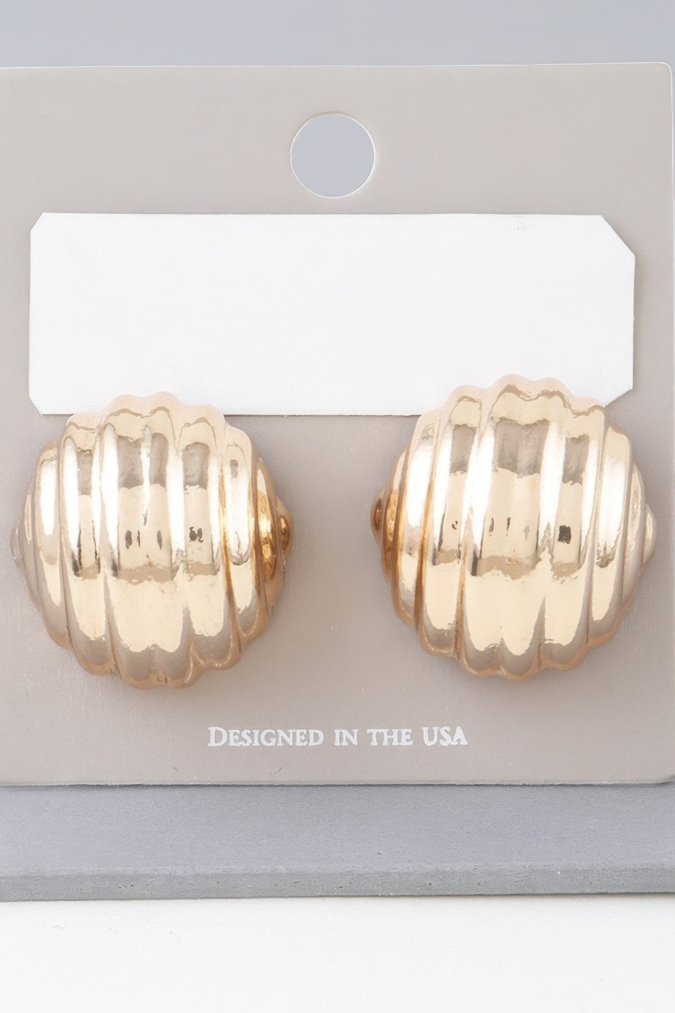 Boucles d'oreilles Dôme Multi-nervurées
