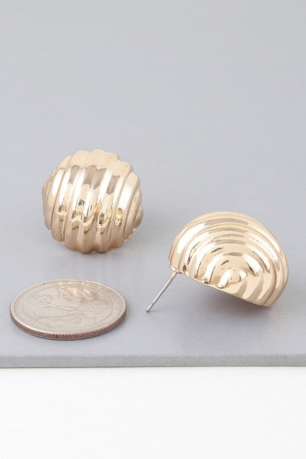 Boucles d'oreilles Dôme Multi-nervurées