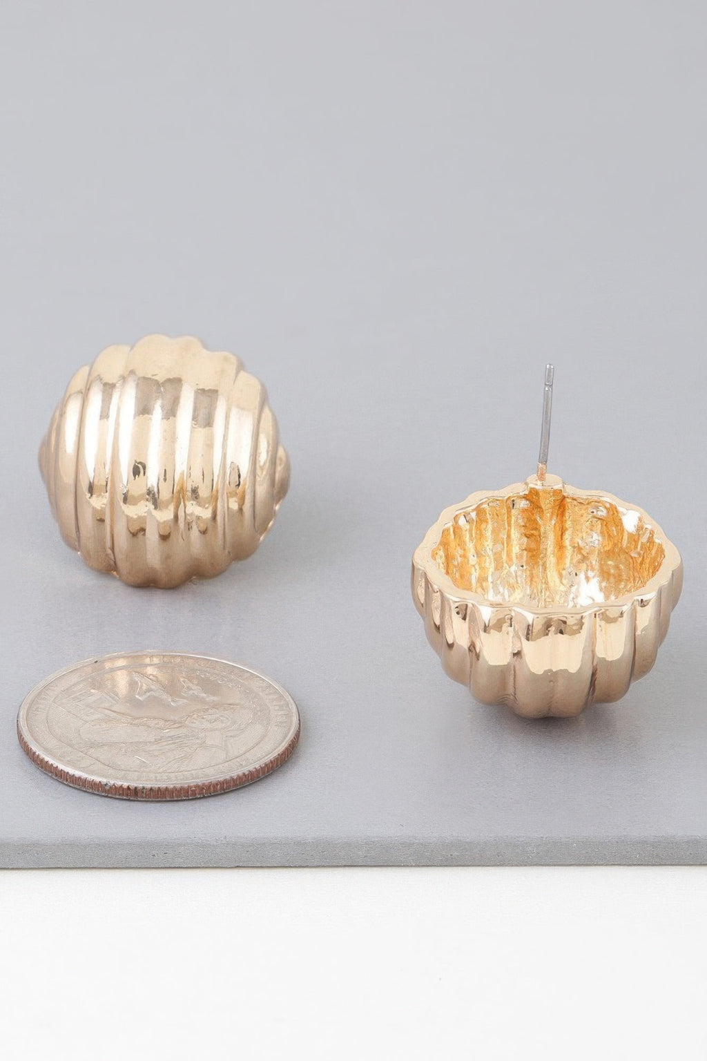 Boucles d'oreilles Dôme Multi-nervurées