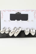 Ensemble de boucles d'oreilles créoles modernes et brillantes multiples
