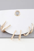 Lot de boucles d'oreilles créoles modernes multibrillantes