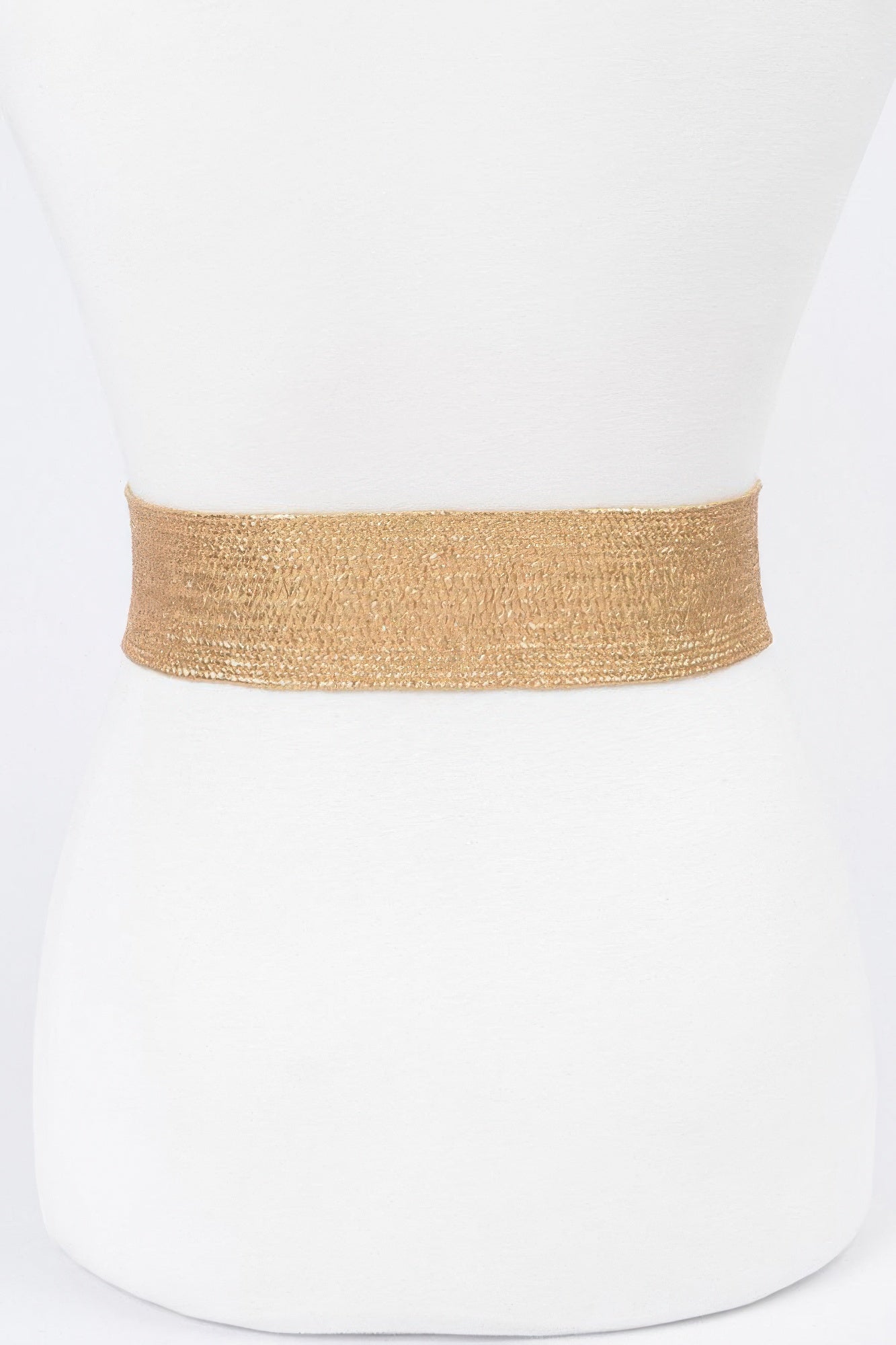 Ceinture élastique ornée de pierres métalliques multiples