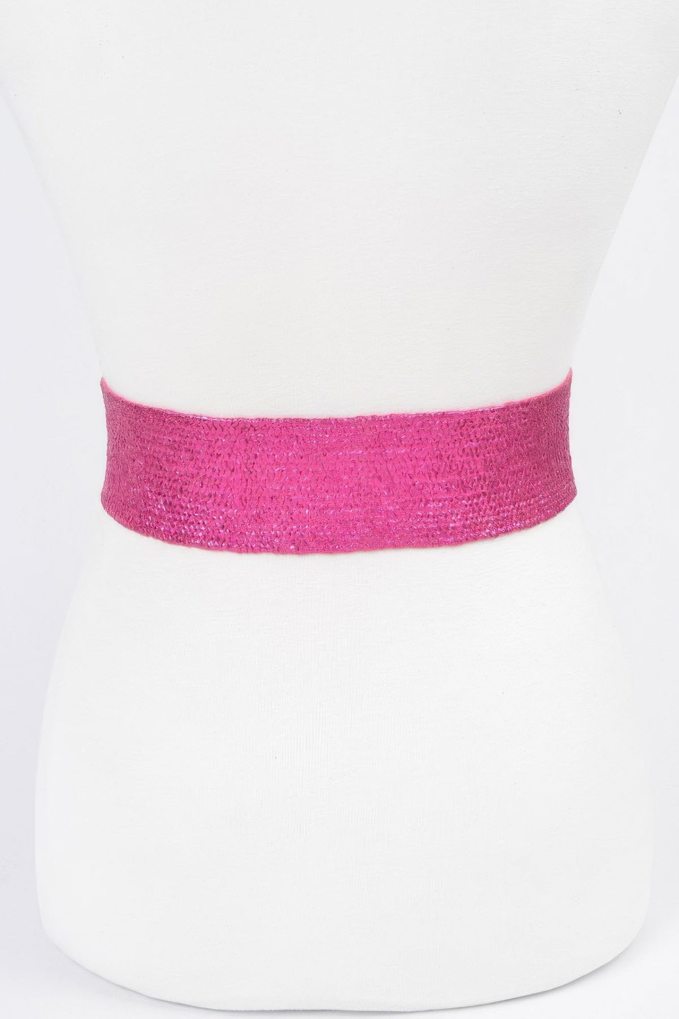 Ceinture élastique ornée de pierres métalliques multiples